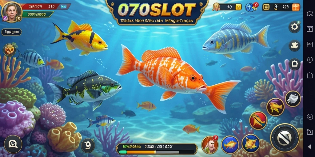 Screenshot utama 070SLOT menampilkan aksi tembak ikan yang mendebarkan.