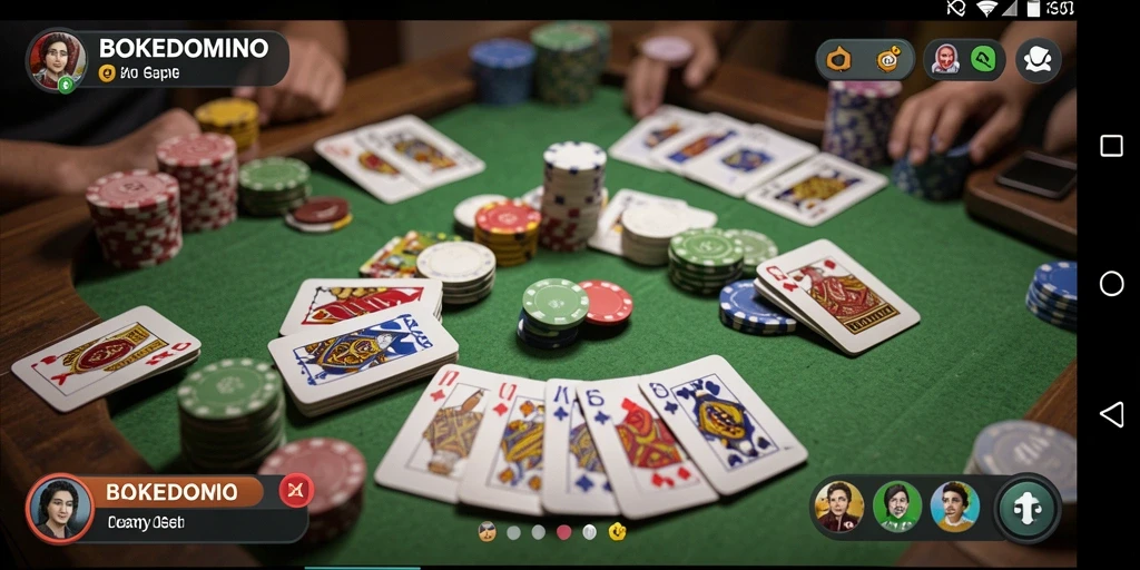 Gameplay seru BOKEDOMINO dengan tampilan grafis menarik.
