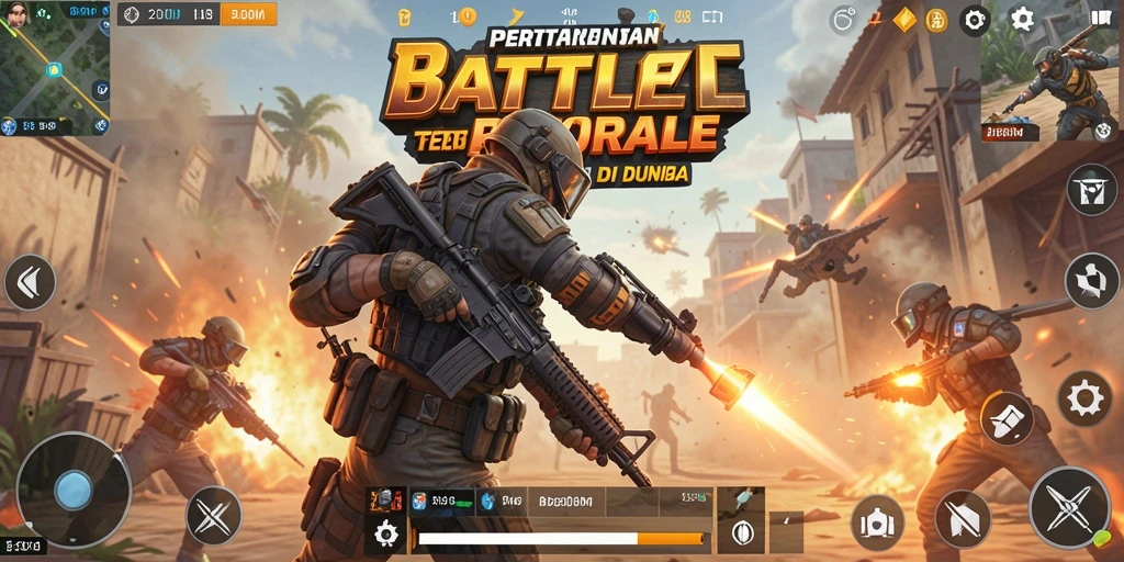 Gameplay seru di D200M dengan aksi Battle Royale yang mendebarkan.