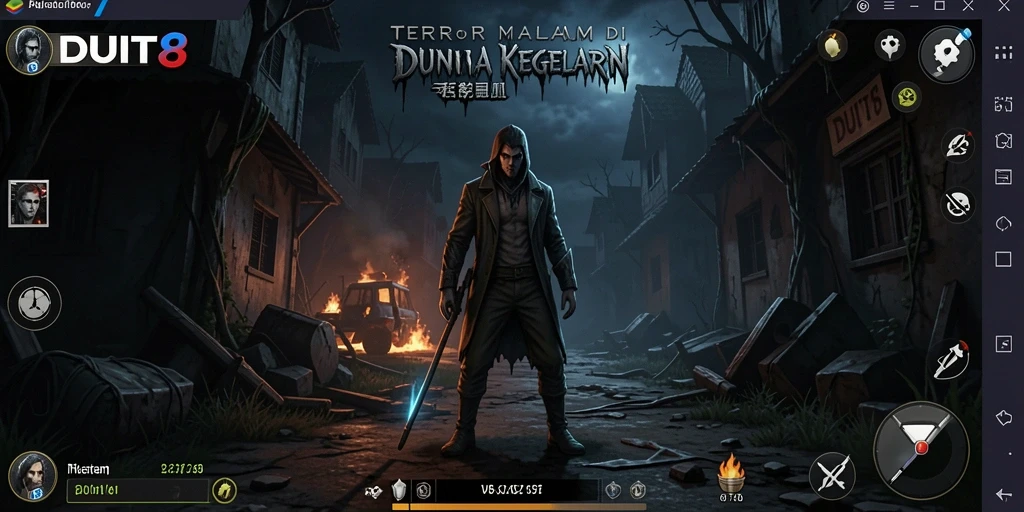 Screenshot gameplay DUIT8 yang mencekam dan seram.