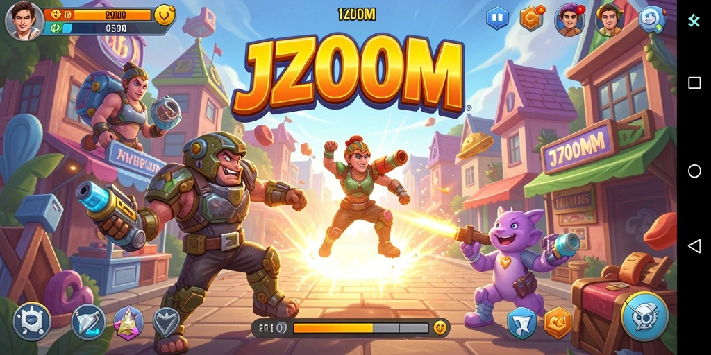Tampilan seru gameplay arcade J200M dengan tantangan menarik.