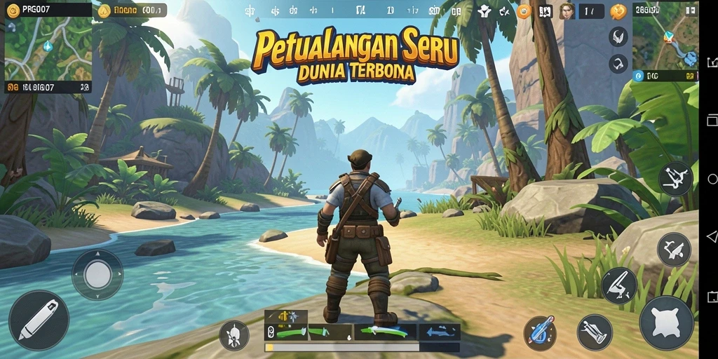 Gameplay PRG007 menampilkan petualangan seru di dunia terbuka.