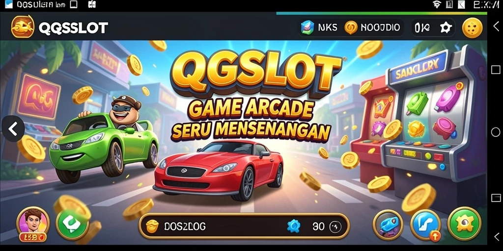 Tampilan gameplay QQSLOT yang menegangkan dan penuh warna.