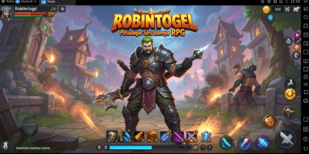 Tampilan gameplay menarik dari ROBINTOGEL dengan aksi RPG yang seru.