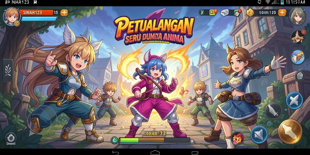 Tampilan gameplay menarik dari SINAR123 yang penuh aksi anime.
