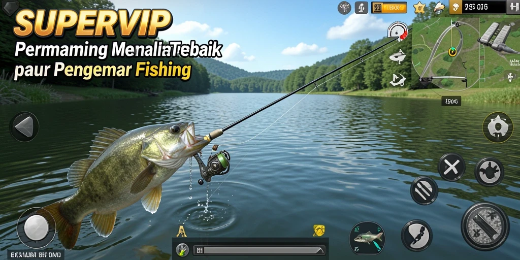 Tangkapan ikan yang mengesankan dan pemandangan menakjubkan dalam gameplay Fishing.